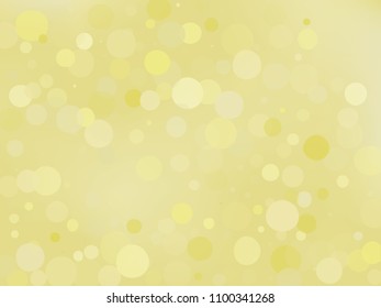 Golden yellow gradient background with bokeh effect. Abstract blurred pattern. Light background for banners, newsletters, social media, screensavers, covers. Vector illustration