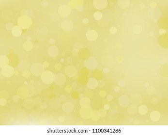 Golden yellow gradient background with bokeh effect. Abstract blurred pattern. Light background for banners, newsletters, social media, screensavers, covers. Vector illustration
