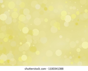 Golden yellow gradient background with bokeh effect. Abstract blurred pattern. Light background for banners, newsletters, social media, screensavers, covers. Vector illustration