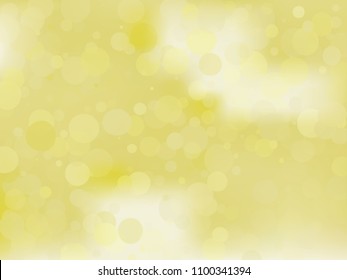 Golden yellow gradient background with bokeh effect. Abstract blurred pattern. Light background for banners, newsletters, social media, screensavers, covers. Vector illustration