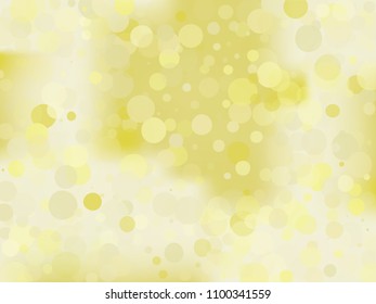 Golden yellow gradient background with bokeh effect. Abstract blurred pattern. Light background for banners, newsletters, social media, screensavers, covers. Vector illustration