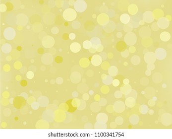 Golden yellow gradient background with bokeh effect. Abstract blurred pattern. Light background for banners, newsletters, social media, screensavers, covers. Vector illustration