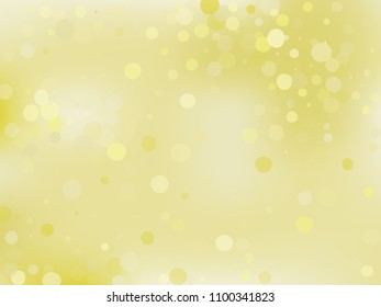 Golden yellow gradient background with bokeh effect. Abstract blurred pattern. Light background for banners, newsletters, social media, screensavers, covers. Vector illustration