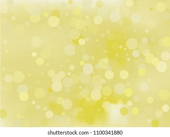 Golden yellow gradient background with bokeh effect. Abstract blurred pattern. Light background for banners, newsletters, social media, screensavers, covers. Vector illustration