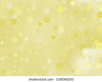 Golden yellow gradient background with bokeh effect. Abstract blurred pattern. Light background for banners, newsletters, social media, screensavers, covers. Vector illustration