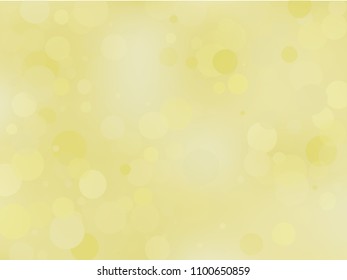 Golden yellow gradient background with bokeh effect. Abstract blurred pattern. Light background for banners, newsletters, social media, screensavers, covers. Vector illustration