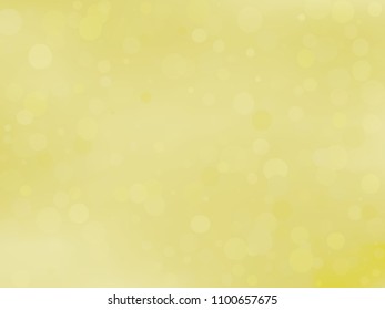 Golden yellow gradient background with bokeh effect. Abstract blurred pattern. Light background for banners, newsletters, social media, screensavers, covers. Vector illustration