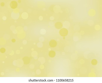 Golden yellow gradient background with bokeh effect. Abstract blurred pattern. Light background for banners, newsletters, social media, screensavers, covers. Vector illustration