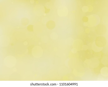Golden yellow gradient background with bokeh effect. Abstract blurred pattern. Light background for banners, newsletters, social media, screensavers, covers. Vector illustration