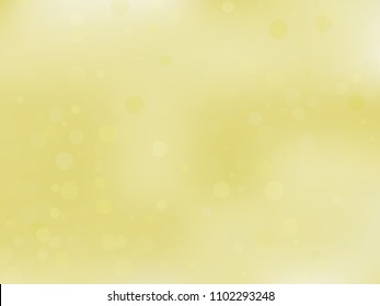 Golden yellow gradient background with bokeh effect. Abstract blurred pattern. Light background for banners, newsletters, social media, screensavers, covers. Vector illustration