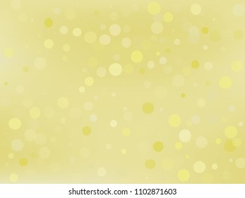 Golden yellow gradient background with bokeh effect. Abstract blurred pattern. Light background for banners, newsletters, social media, screensavers, covers. Vector illustration