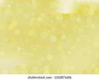 Golden yellow gradient background with bokeh effect. Abstract blurred pattern. Light background for banners, newsletters, social media, screensavers, covers. Vector illustration