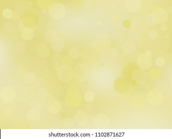 Golden yellow gradient background with bokeh effect. Abstract blurred pattern. Light background for banners, newsletters, social media, screensavers, covers. Vector illustration