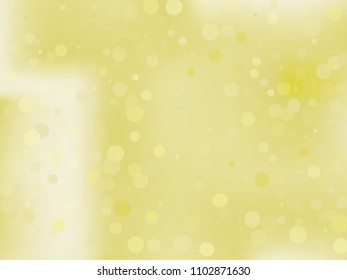 Golden yellow gradient background with bokeh effect. Abstract blurred pattern. Light background for banners, newsletters, social media, screensavers, covers. Vector illustration