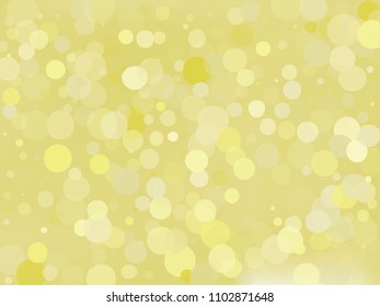 Golden yellow gradient background with bokeh effect. Abstract blurred pattern. Light background for banners, newsletters, social media, screensavers, covers. Vector illustration