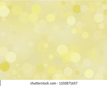 Golden yellow gradient background with bokeh effect. Abstract blurred pattern. Light background for banners, newsletters, social media, screensavers, covers. Vector illustration