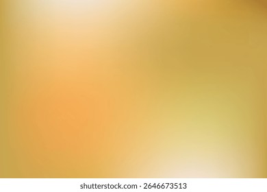 Plano De Fundo De Desfoque De Gradiente Amarelo Dourado. Textura de gradiente de luz quente abstrato suave. Ilustração vetorial de EPS