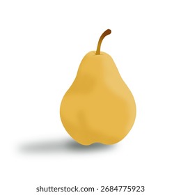 Goldene gelbe Birne, Vektordesign.