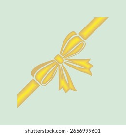 Vector amarillo dorado de la cinta para ser atado a la esquina de la obra de arte