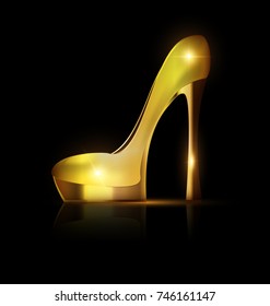 golden yellow shoe