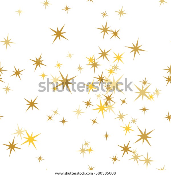 Golden Yellow Star Vector Seamless Pattern Stock Vector (Royalty Free ...