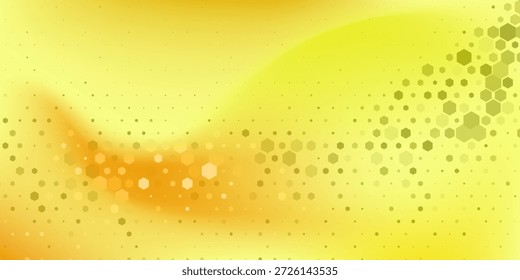 Goldener gelber Vektorhintergrund. abstrakte Darstellung von Sechsecken