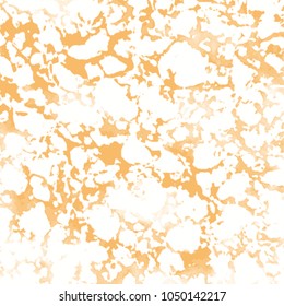 golden yellow watercolor ink stain splash pattern on white background, vector illustration