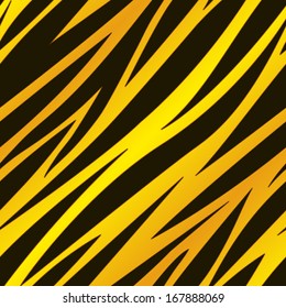 A golden zebra striped background. Seamlessly repeatable. Eps 8 Vector.