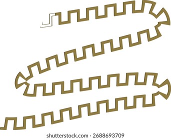 Fundo de padrão de linha de ziguezague dourado - Decoração de onda geométrica abstrata de luxo para design de banner, quadro ou cartaz