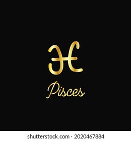 golden Zodiac signs on a dark background. Square icons. illustration.