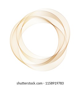 A golden-brown circle. Abstract vector illustration. Template for advertising
