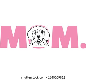 Goldendoodle best mom ever pink