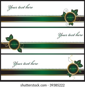 Golden-green banners