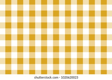 Goldenrod Gingham pattern. Texture from rhombus/squares for - plaid, tablecloths, clothes, shirts, dresses, paper, bedding, blankets, quilts and other textile products. Vector illustration.