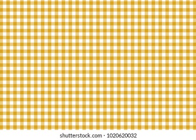 Goldenrod Gingham pattern. Texture from rhombus/squares for - plaid, tablecloths, clothes, shirts, dresses, paper, bedding, blankets, quilts and other textile products. Vector illustration.