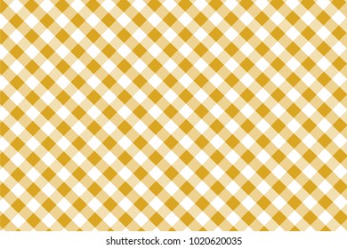 Goldenrod Gingham pattern. Texture from rhombus/squares for - plaid, tablecloths, clothes, shirts, dresses, paper, bedding, blankets, quilts and other textile products. Vector illustration.