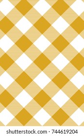 Goldenrod Gingham pattern. Texture from rhombus/squares for - plaid, tablecloths, clothes, shirts, dresses, paper, bedding, blankets, quilts and other textile products. Vector illustration.