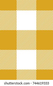 Goldenrod Gingham pattern. Texture from rhombus/squares for - plaid, tablecloths, clothes, shirts, dresses, paper, bedding, blankets, quilts and other textile products. Vector illustration.