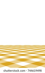 Goldenrod Gingham pattern. Texture from rhombus/squares for - plaid, tablecloths, clothes, shirts, dresses, paper, bedding, blankets, quilts and other textile products. Vector illustration.