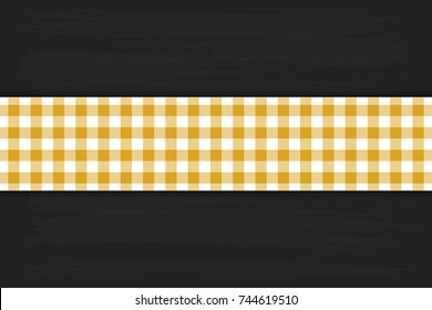 Goldenrod Gingham pattern. Texture from rhombus/squares for - plaid, tablecloths, clothes, shirts, dresses, paper, bedding, blankets, quilts and other textile products. Vector illustration.