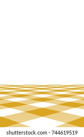 Goldenrod Gingham pattern. Texture from rhombus/squares for - plaid, tablecloths, clothes, shirts, dresses, paper, bedding, blankets, quilts and other textile products. Vector illustration.