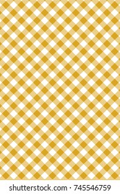 Goldenrod Gingham pattern. Texture from rhombus/squares for - plaid, tablecloths, clothes, shirts, dresses, paper, bedding, blankets, quilts and other textile products. Vector illustration.