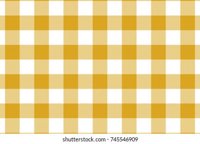 Goldenrod Gingham pattern. Texture from rhombus/squares for - plaid, tablecloths, clothes, shirts, dresses, paper, bedding, blankets, quilts and other textile products. Vector illustration.