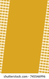 Goldenrod Gingham pattern. Texture from rhombus/squares for - plaid, tablecloths, clothes, shirts, dresses, paper, bedding, blankets, quilts and other textile products. Vector illustration.