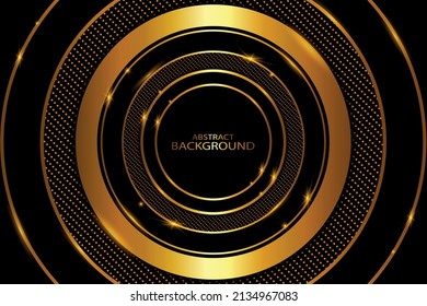 GOLDENT LUXURY CIRCULAR SHAPE BACKGROUND. GRAPHIC DESIGN.