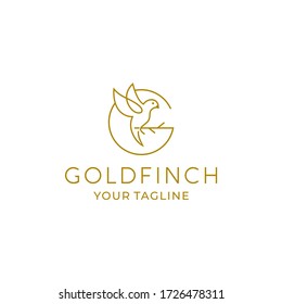 plantilla de diseño de vector de logotipo de goldfinch 