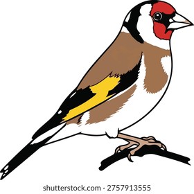 A goldfinch perched on a branch