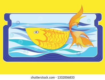 goldfish in an aquarium