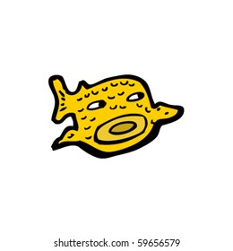 caricatura de pez dorado