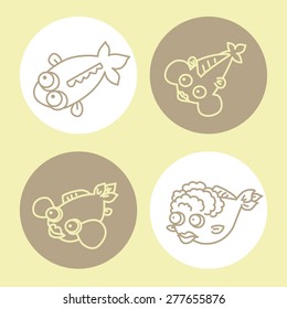 goldfish cartoon icon
